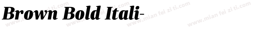 Brown Bold Itali字体转换